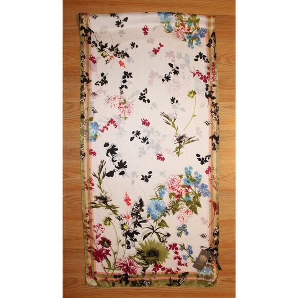 Vince Camuto 100% Silk 72" x 18" Shadow Blossom Oblong Scarf #VC2508 - Picture 2 of 2
